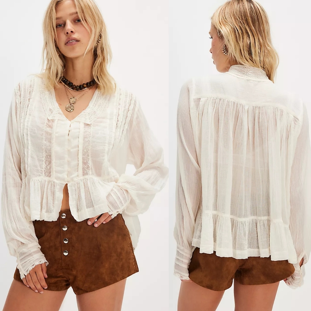 NWT Free People Elodine Blouse